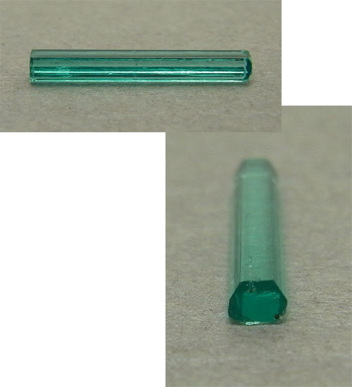 画像: エメラルド（0.65ct）　柱状結晶